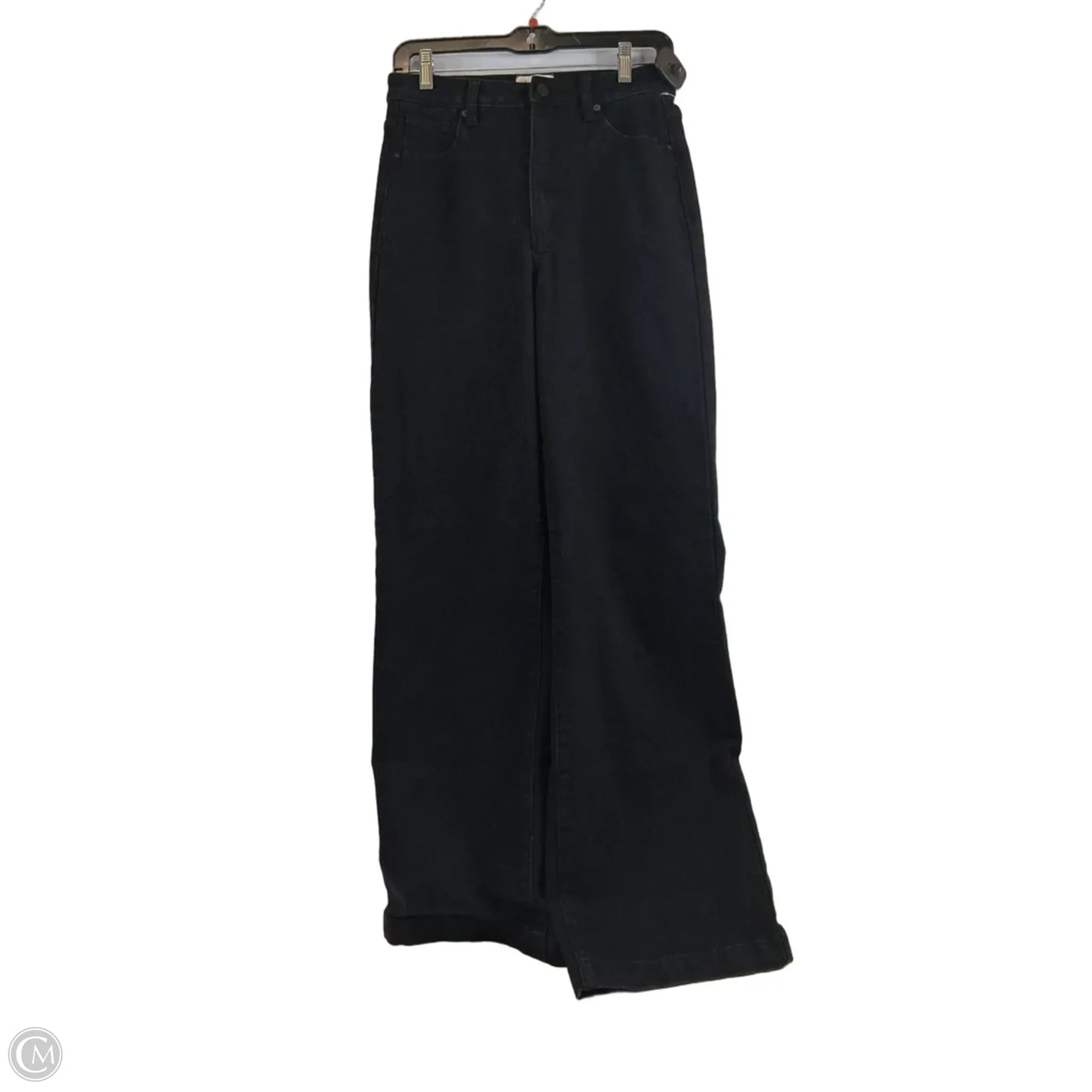 Jeans Wide Leg By Clothes Mentor In Black Denim, Size: 6