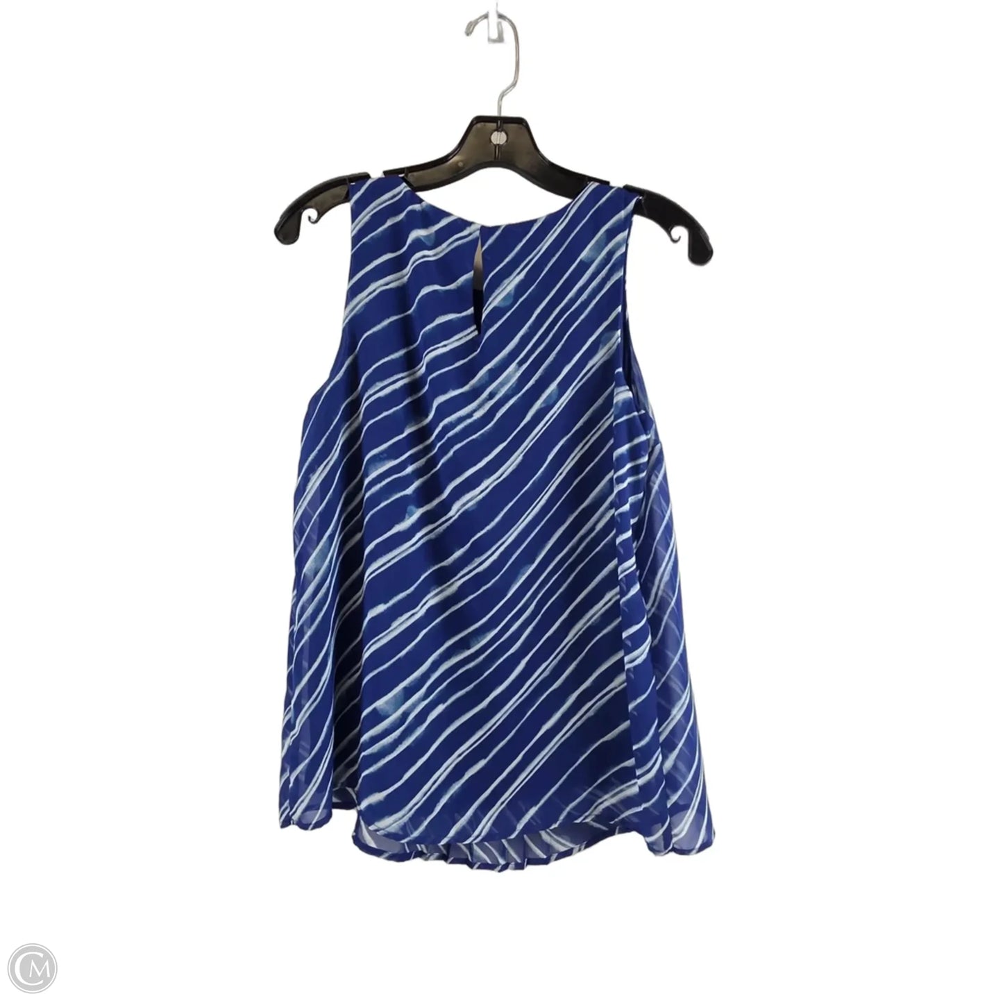 Top Sleeveless By Apt 9 In Blue & White, Size: Xs