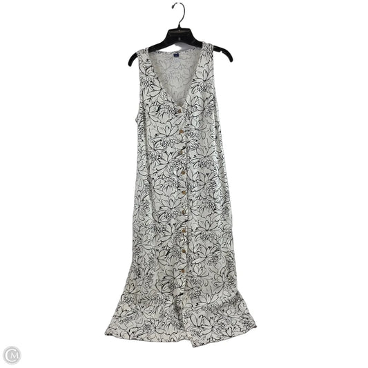 Dress Casual Maxi By Old Navy In Black & White, Size: M