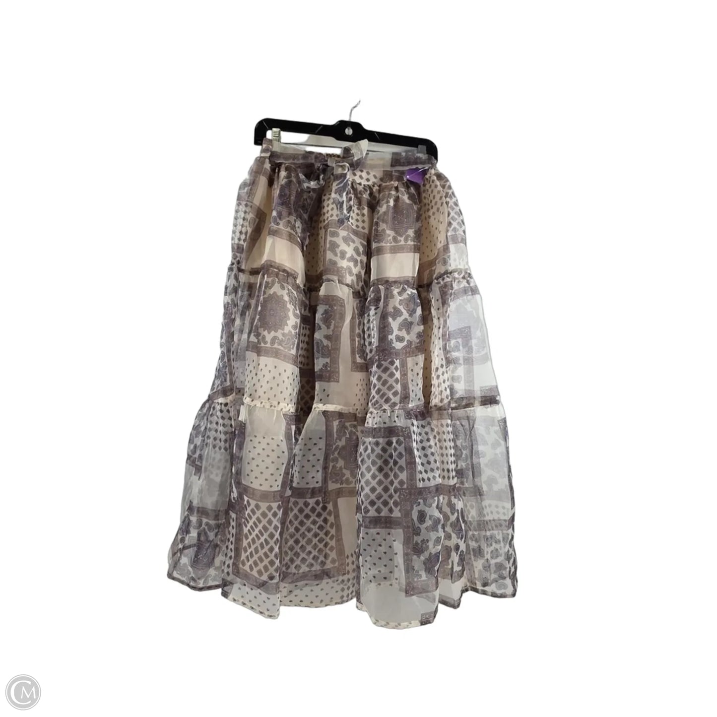 Skirt Midi By &merci In Purple & Tan, Size: 8
