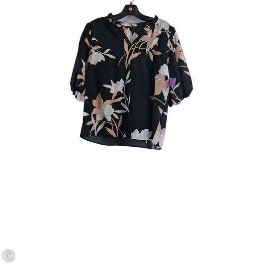 Top Short Sleeve By Ann Taylor In Black & Tan, Size: Sp