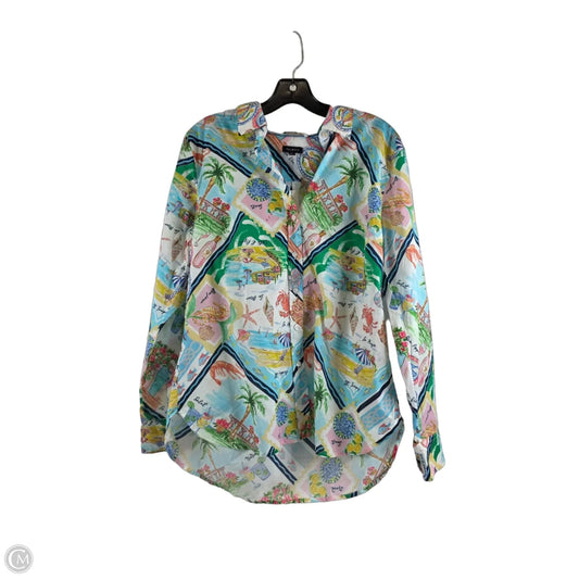 Top Long Sleeve By Talbots In Multi-colored, Size: M