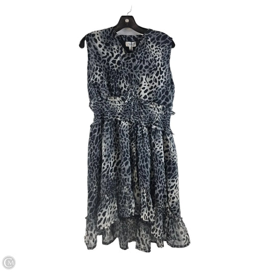 Dress Casual Midi By Myra In Black & Grey, Size: L