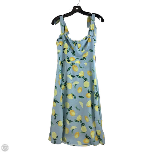 Dress Casual Midi By Juicy Couture In Blue & Yellow, Size: M