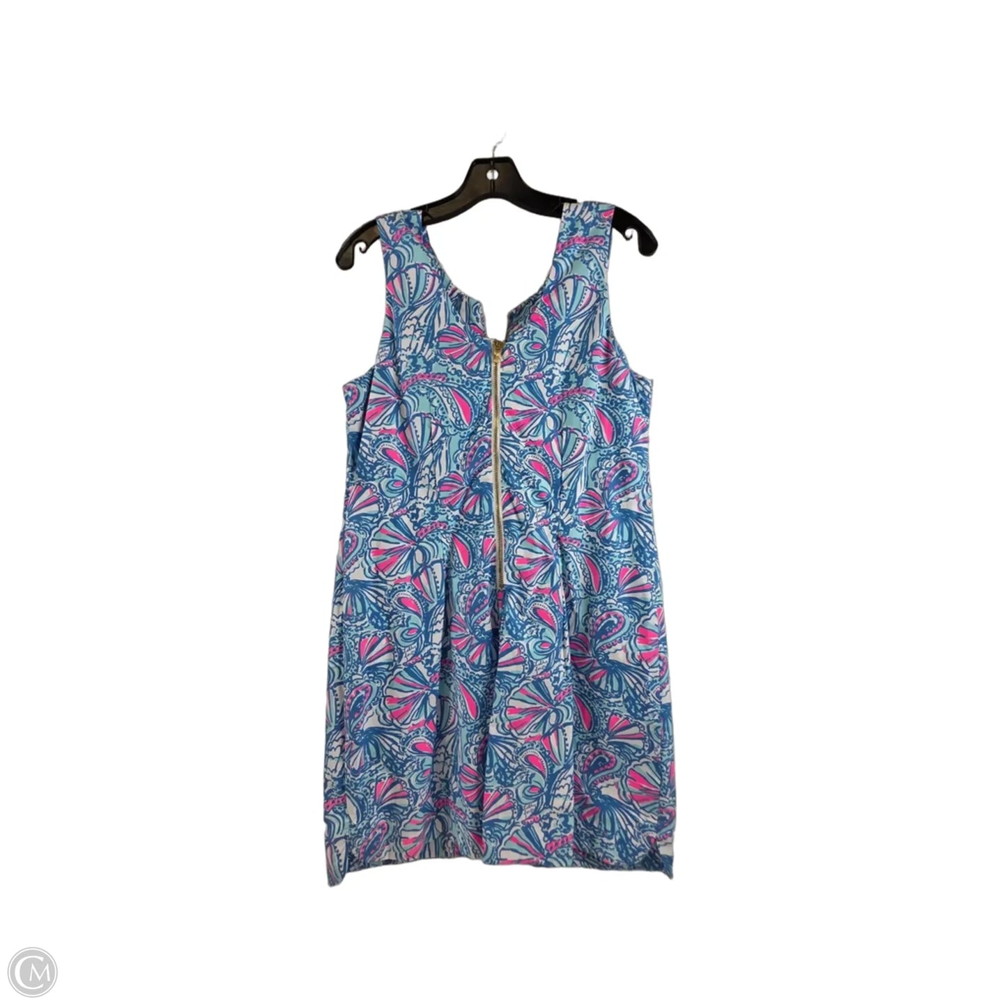 Dress Designer By Lilly Pulitzer In Blue & White, Size: 14