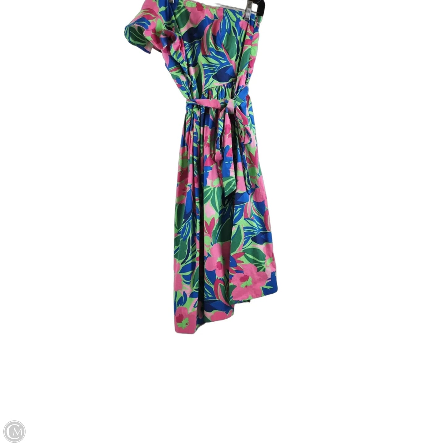 Dress Casual Midi By J. Crew In Green & Pink, Size: Mp