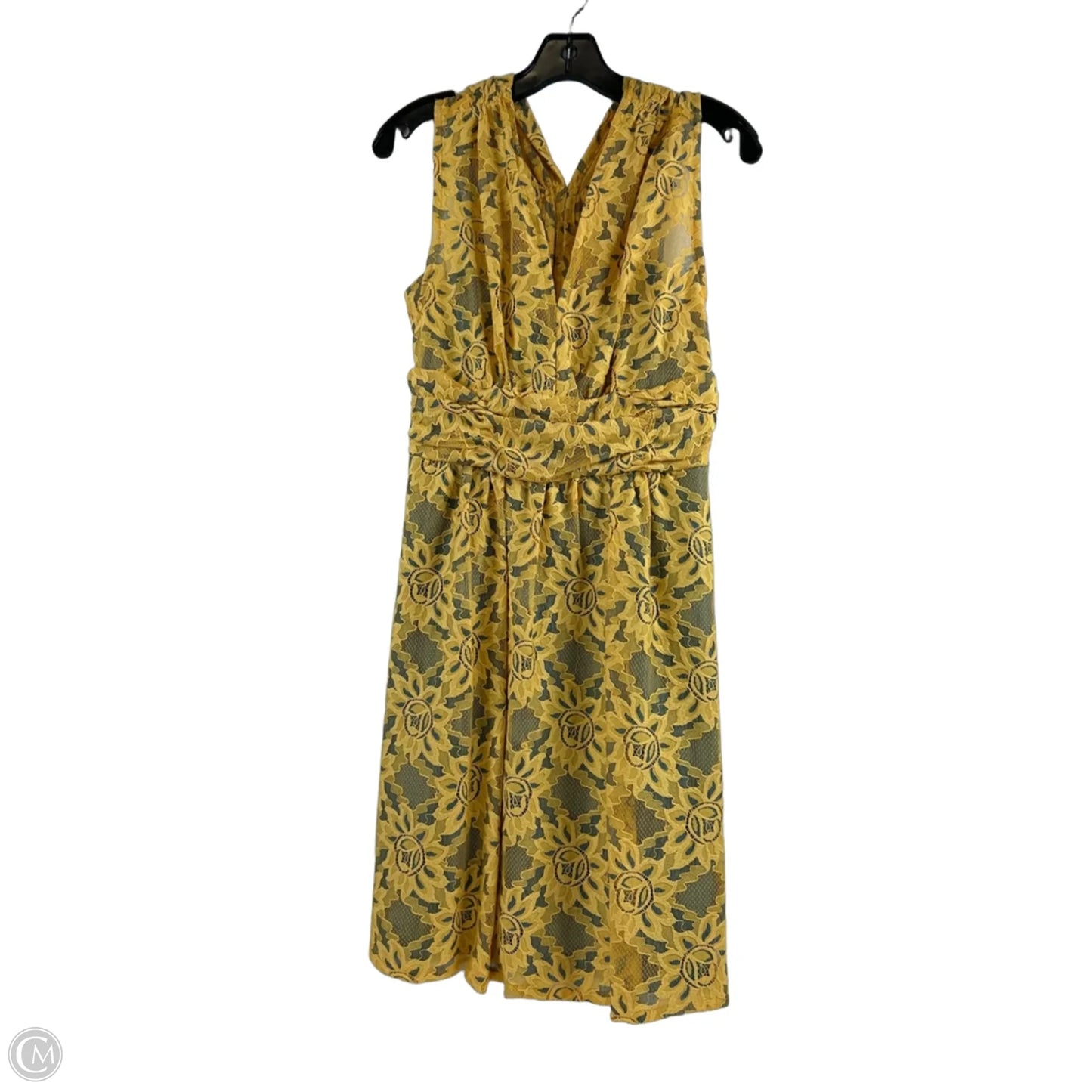 Dress Casual Midi By Tracy Reese In Blue & Yellow, Size: S