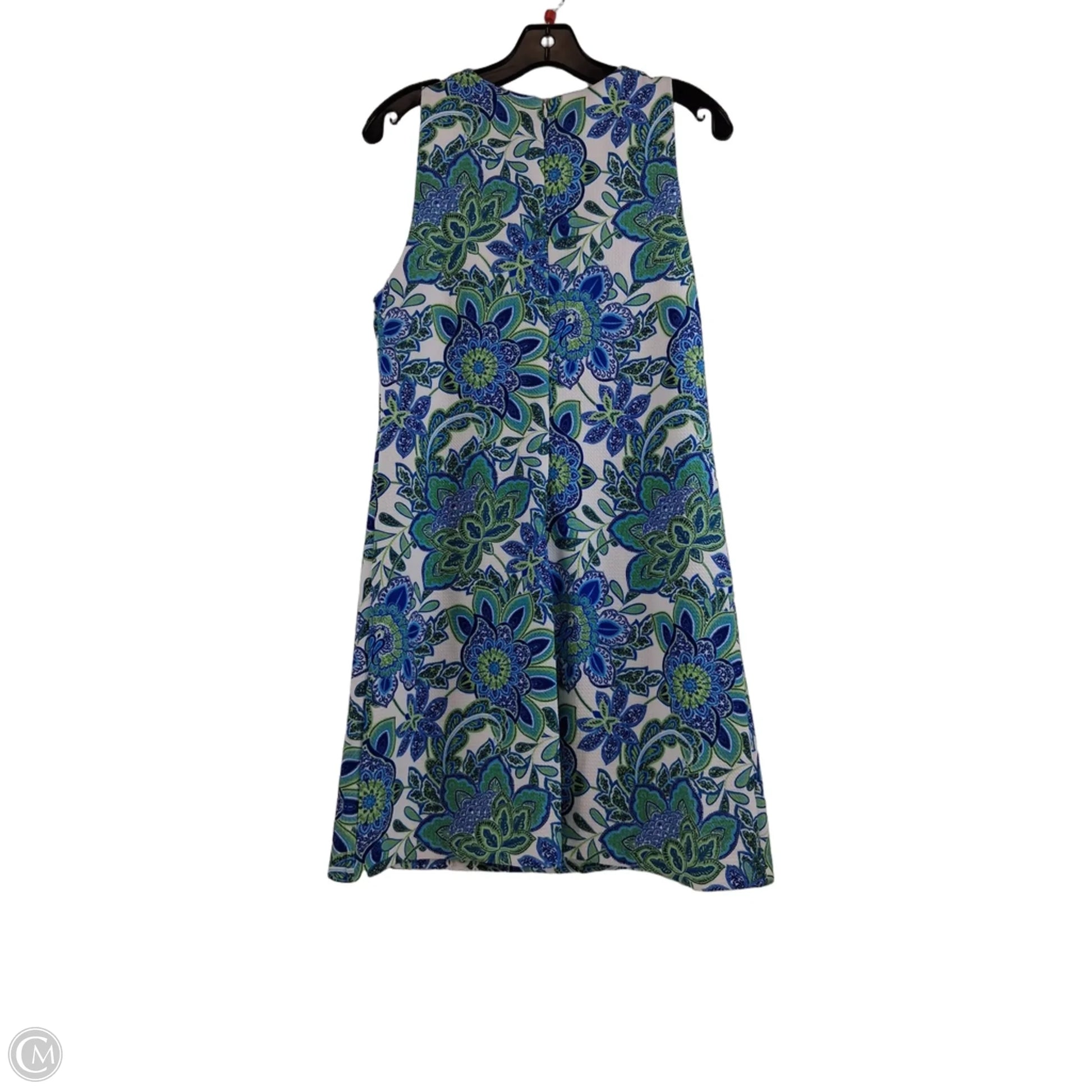 Dress Casual Midi By Eliza J In Blue & White, Size: M – Clothes Mentor Syracuse NY #144