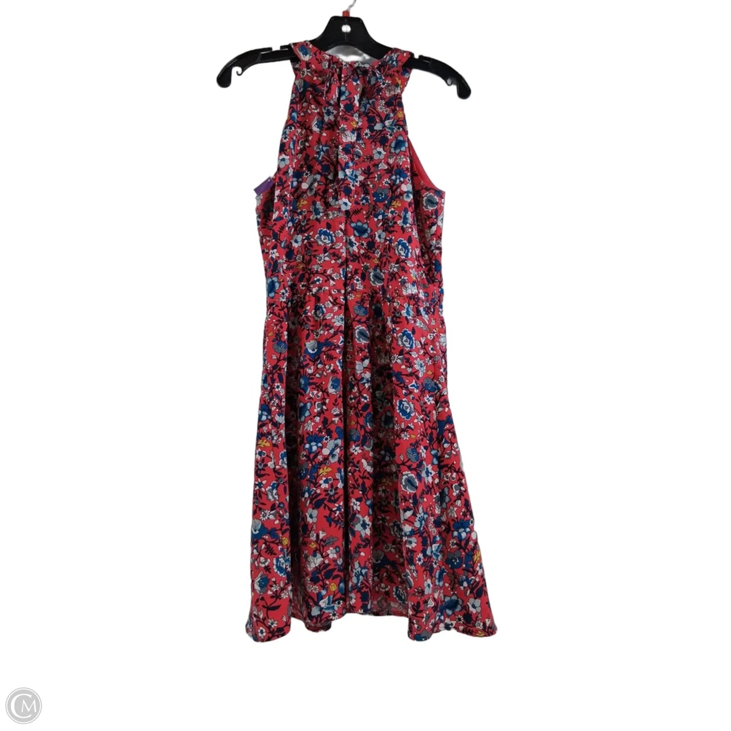 Dress Casual Midi By Loft In Blue & Red, Size: S