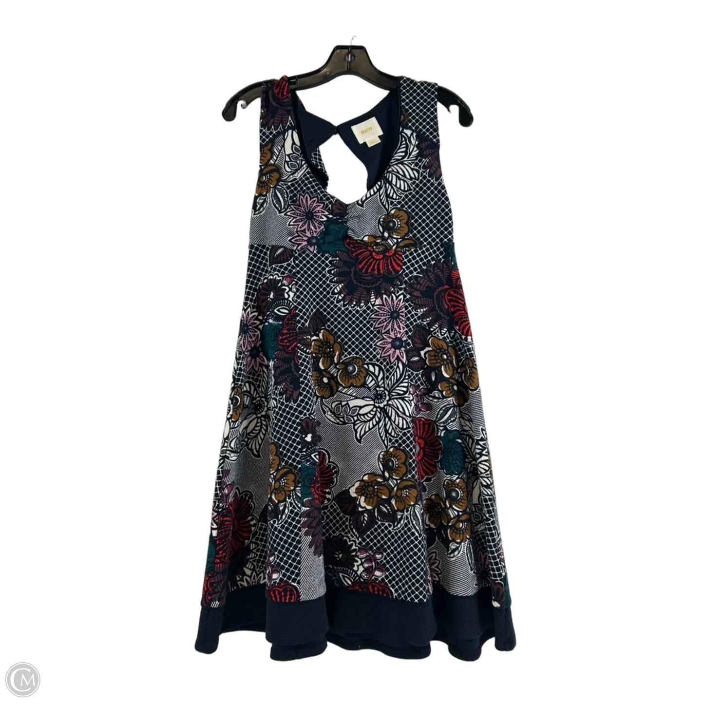 Dress Casual Midi By Maeve In Blue & White, Size: S
