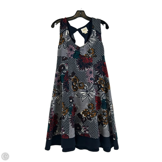 Dress Casual Midi By Maeve In Blue & White, Size: S