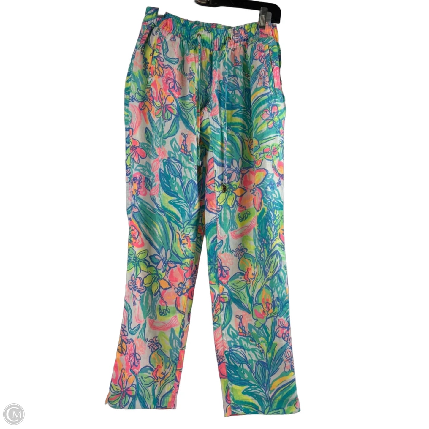 Pants Designer By Lilly Pulitzer In Blue & Pink, Size: Xs