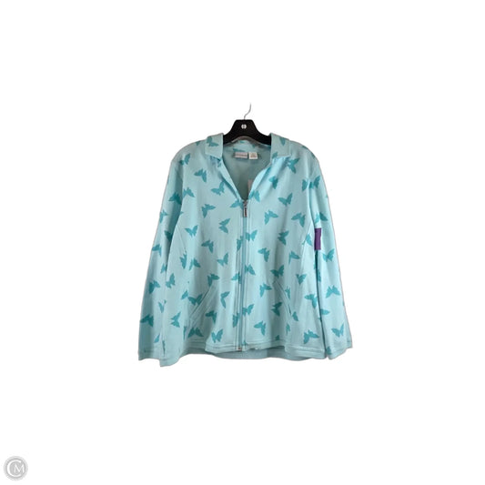 Sweatshirt Collar By Kim Rogers In Aqua, Size: Xlp