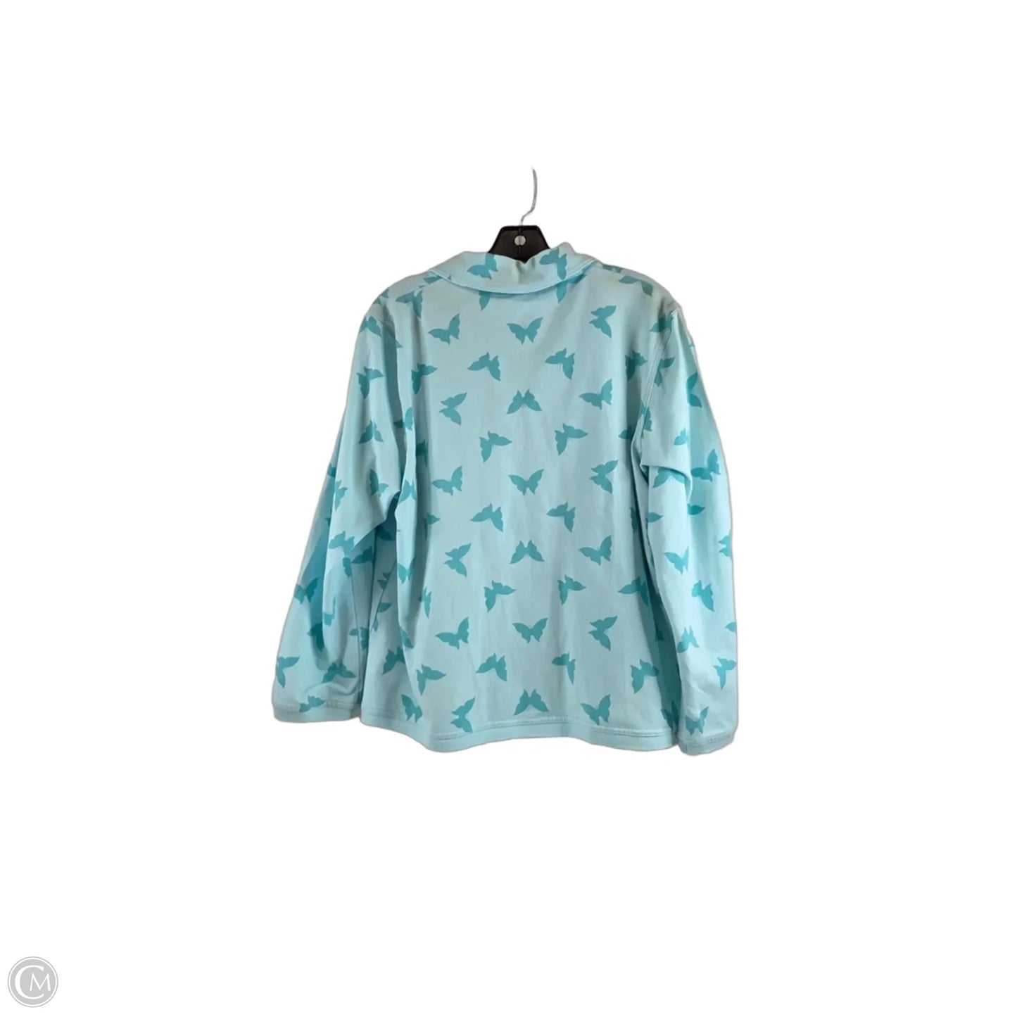 Sweatshirt Collar By Kim Rogers In Aqua, Size: Xlp