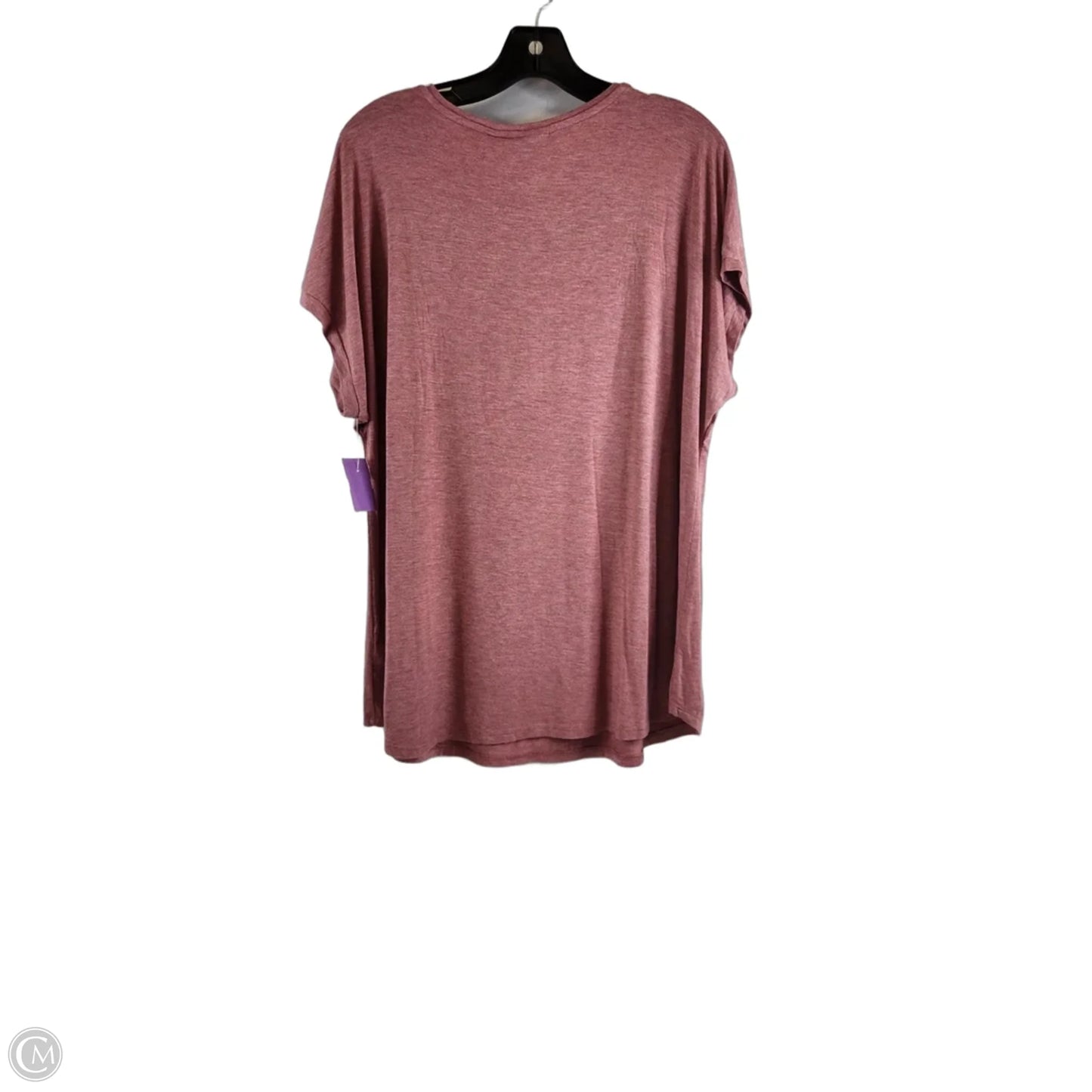 Top Short Sleeve By Apt 9 In Red & Silver, Size: Xxl