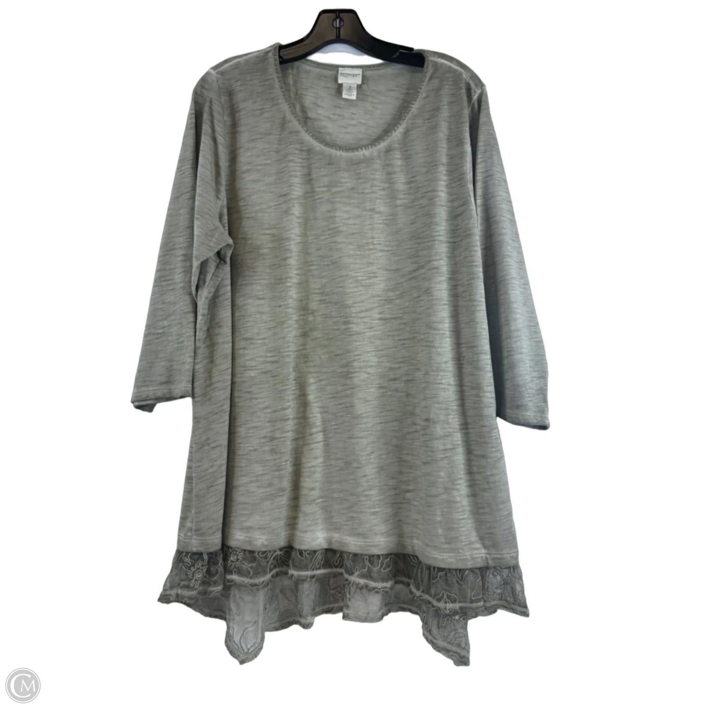 Top 3/4 Sleeve By Zenergy By Chicos In Green, Size: Xl