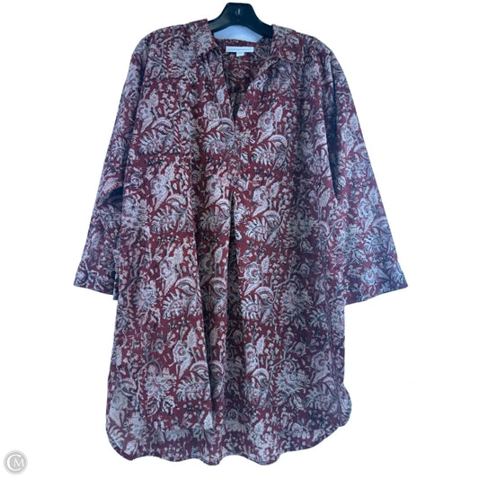 Top 3/4 Sleeve By Pure Jill In Maroon, Size: L