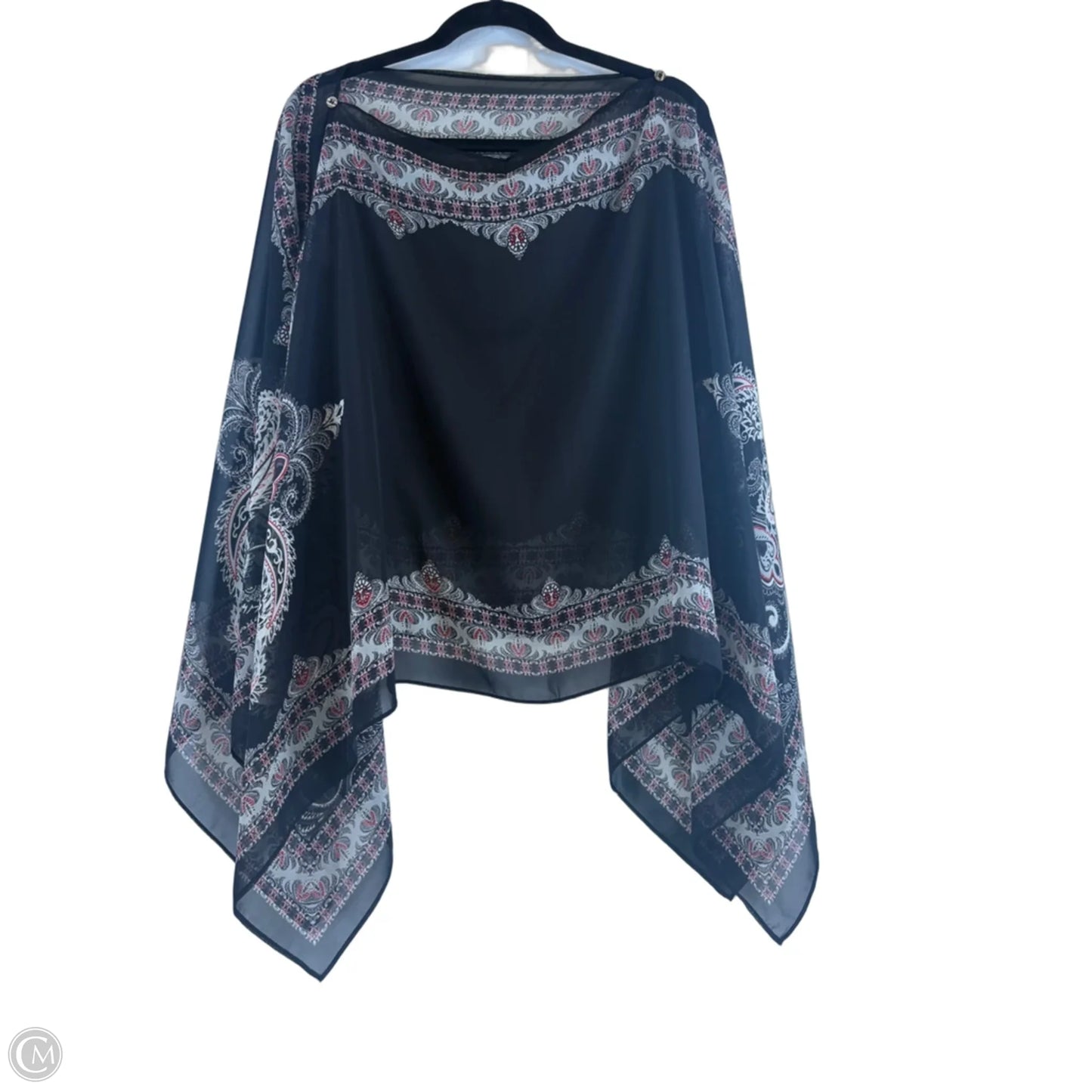 Poncho By Cme In Black & Red, Size: Osfm