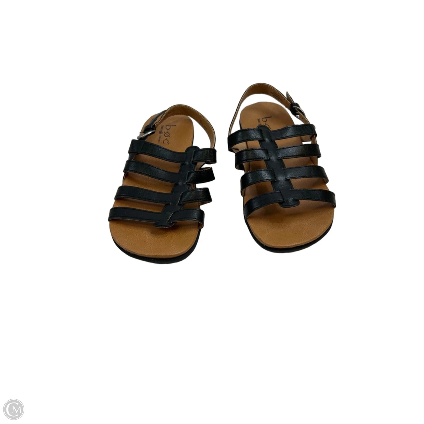 Sandals Flats By Boc In Black & Tan, Size: 8