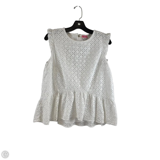 Top Sleeveless Designer By Kate Spade In White, Size: L