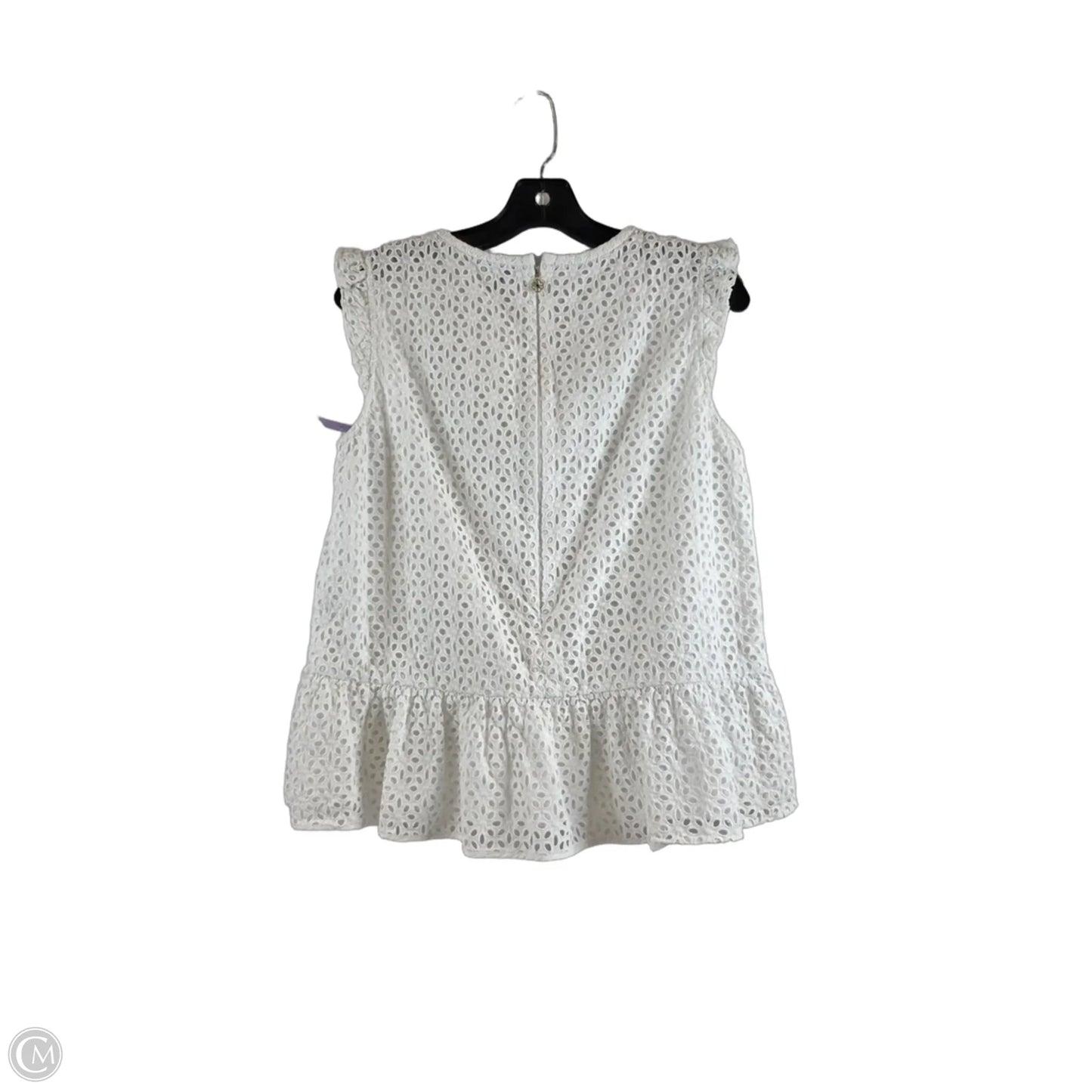 Top Sleeveless Designer By Kate Spade In White, Size: L