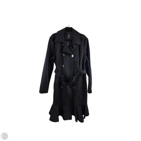Coat Trench Coat By New York And Co In Black, Size: Xxl