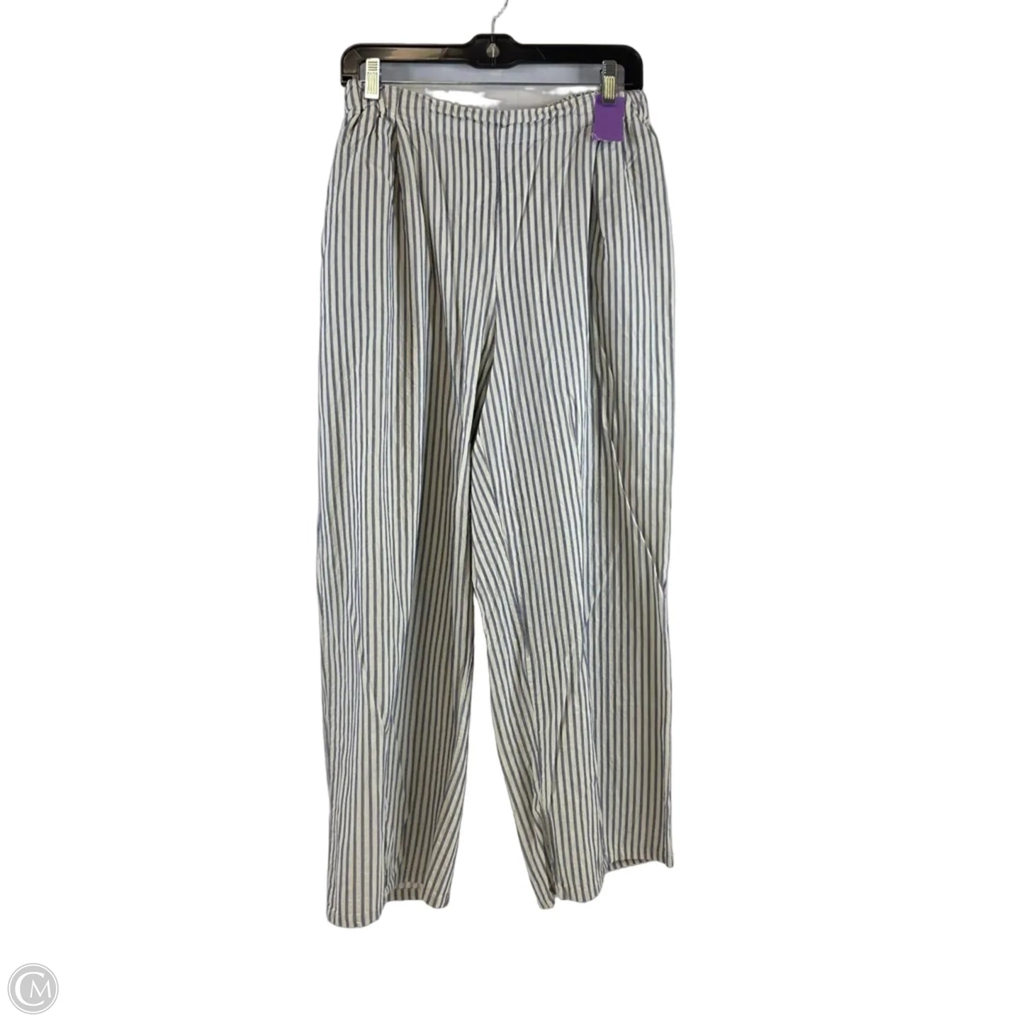 Pants Cropped By Flax In Blue & White, Size: 8