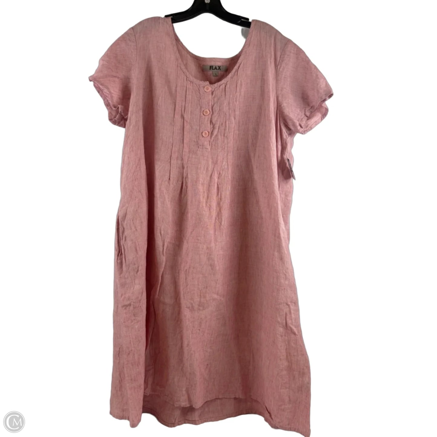Dress Casual Midi By Flax In Pink, Size: L