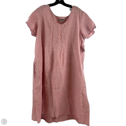 Dress Casual Midi By Flax In Pink, Size: L
