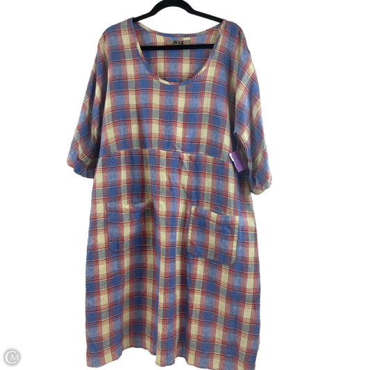 Dress Casual Midi By Flax In Plaid Pattern, Size: M