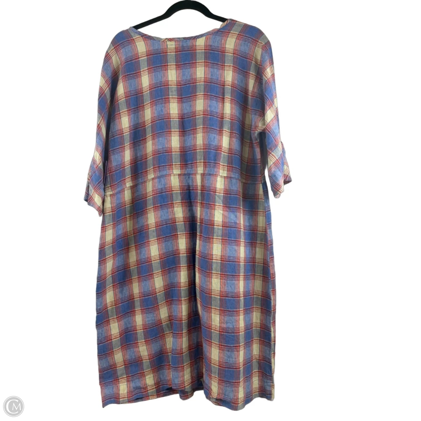 Dress Casual Midi By Flax In Plaid Pattern, Size: M