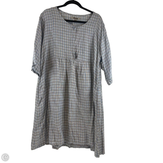 Dress Casual Midi By Flax In Blue & Tan, Size: M