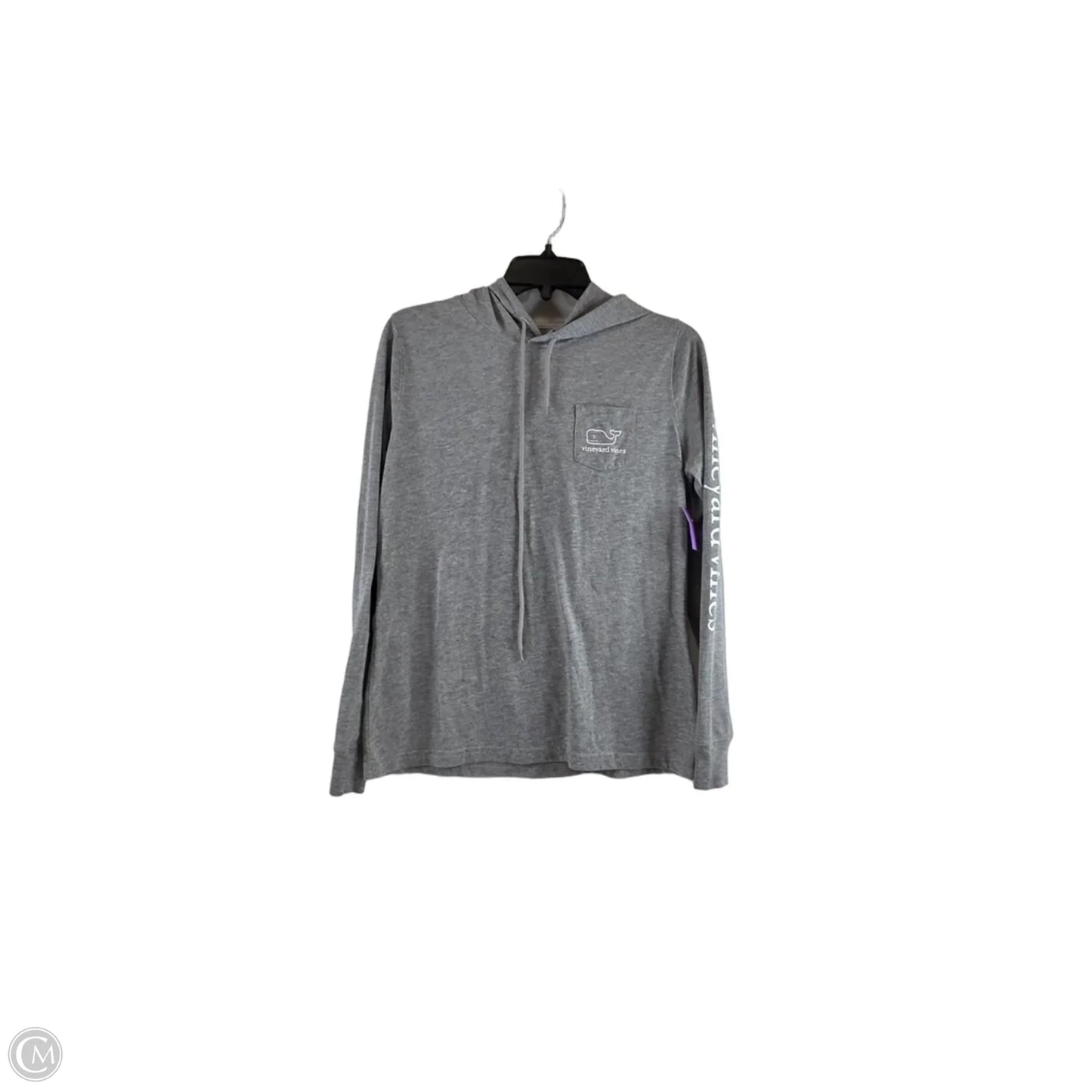 Top Long Sleeve By Vineyard Vines In Grey & White, Size: S