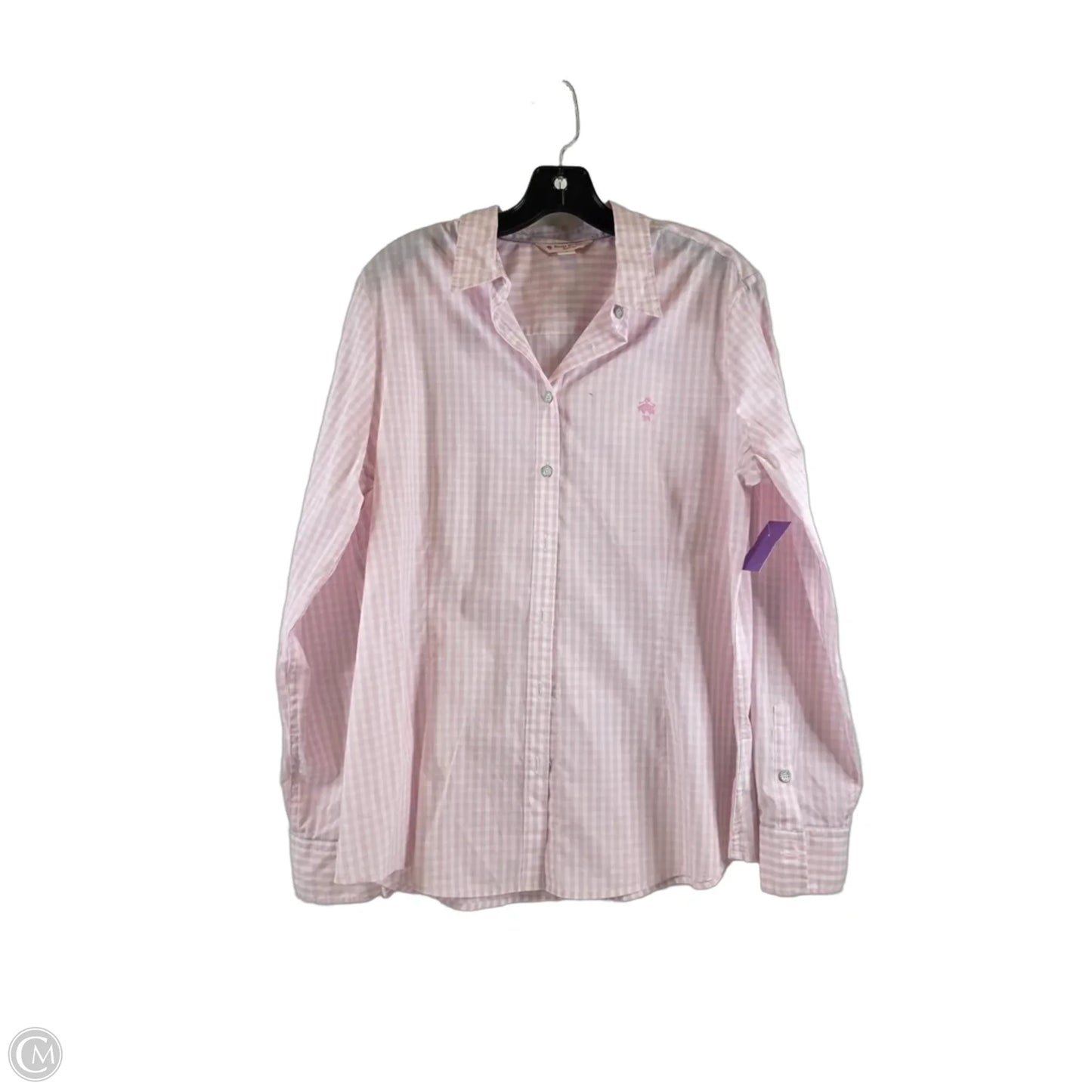 Top Long Sleeve By Brooks Brothers In Checkered Pattern, Size: Xl