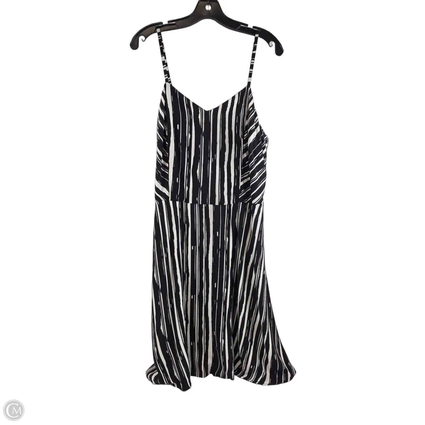 Dress Casual Midi By Apt 9 In Black & White, Size: Xl