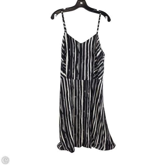 Dress Casual Midi By Apt 9 In Black & White, Size: Xl