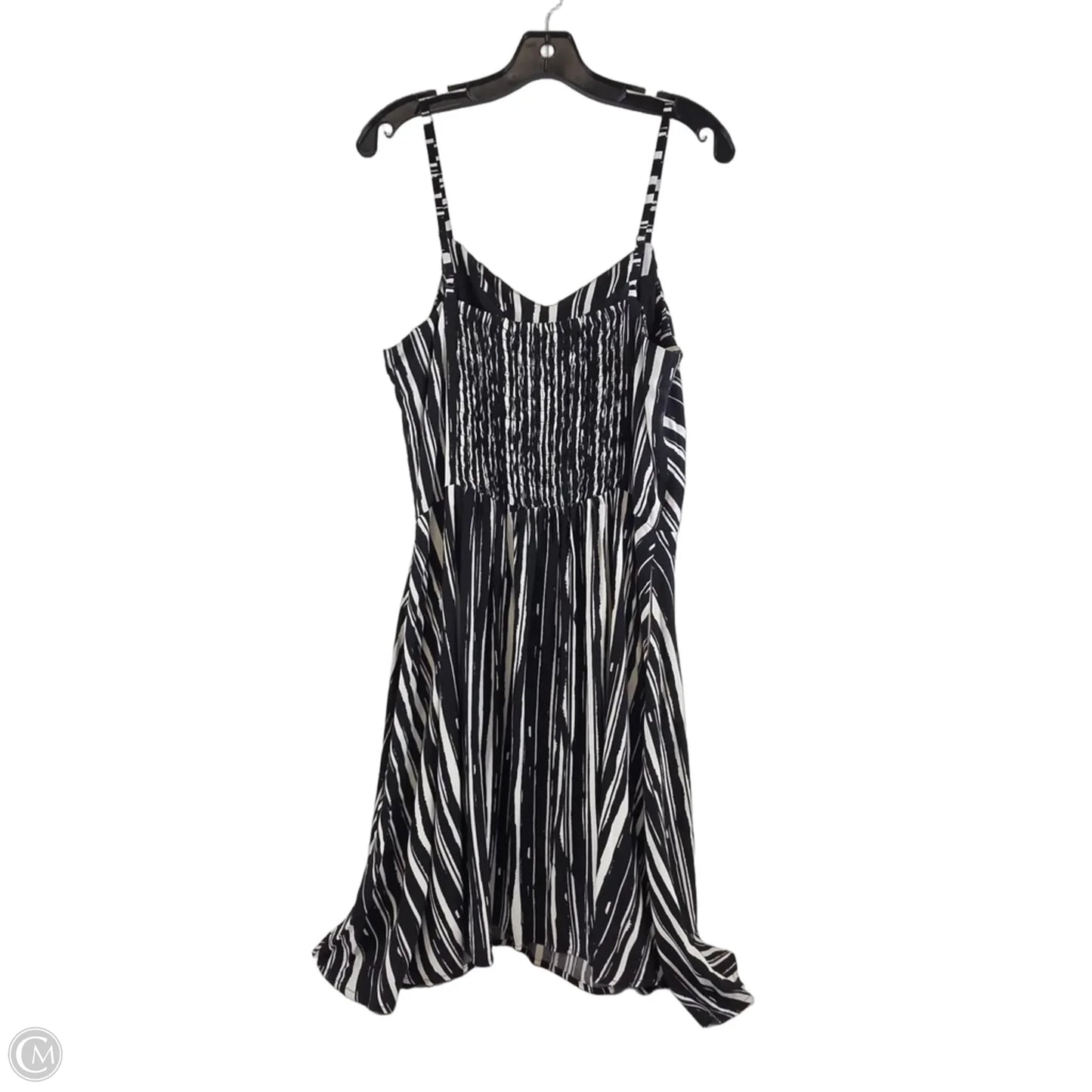 Dress Casual Midi By Apt 9 In Black & White, Size: Xl