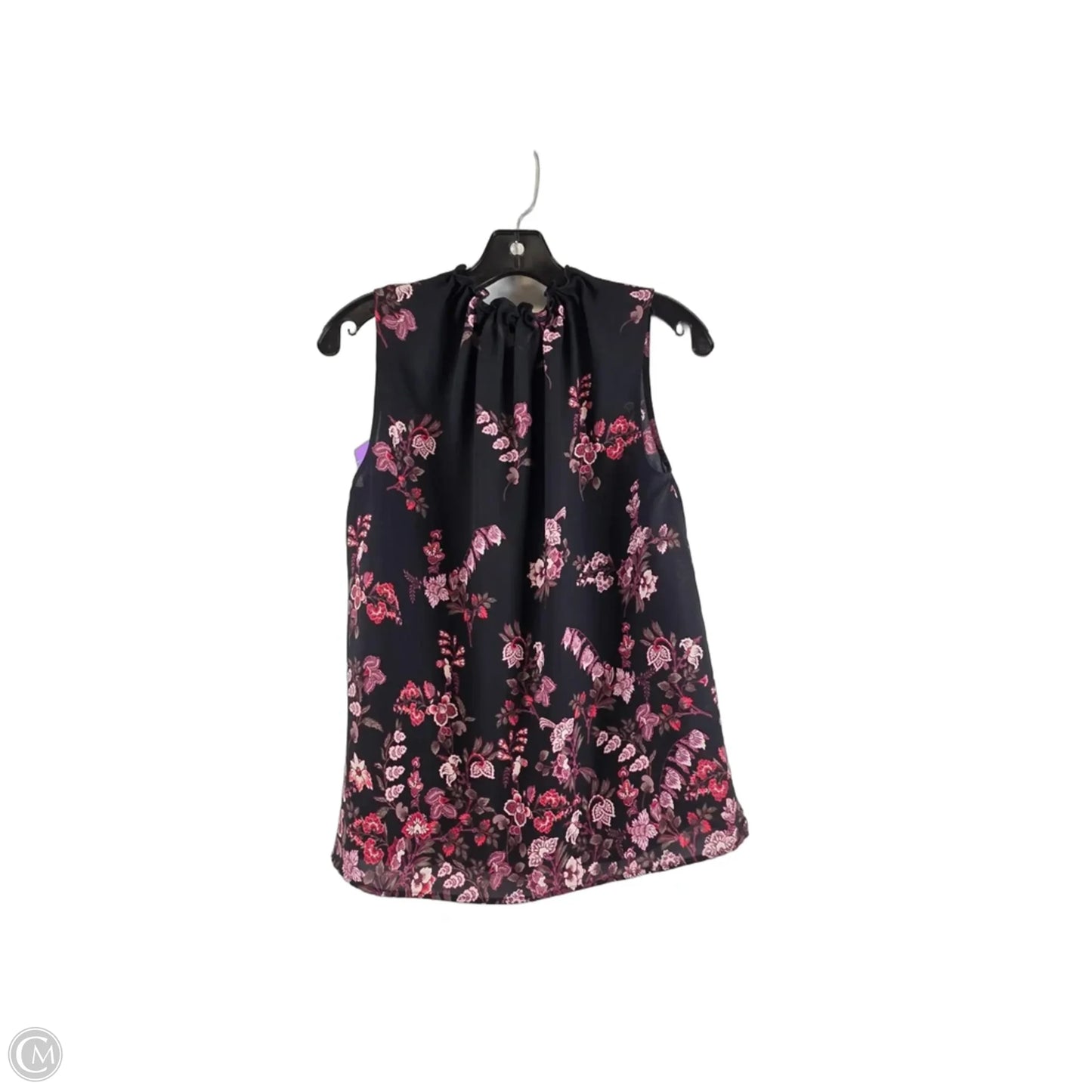 Top Sleeveless By Ann Taylor In Black & Red, Size: S