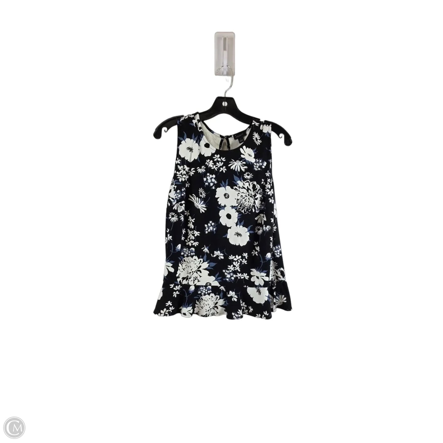 Top Sleeveless By Ann Taylor In Black & White, Size: S