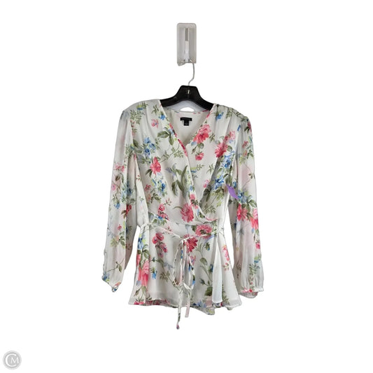 Top Long Sleeve By Ann Taylor In Floral Print, Size: S