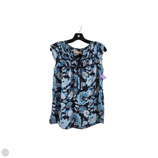 Top Short Sleeve By Loft In Blue, Size: Xs