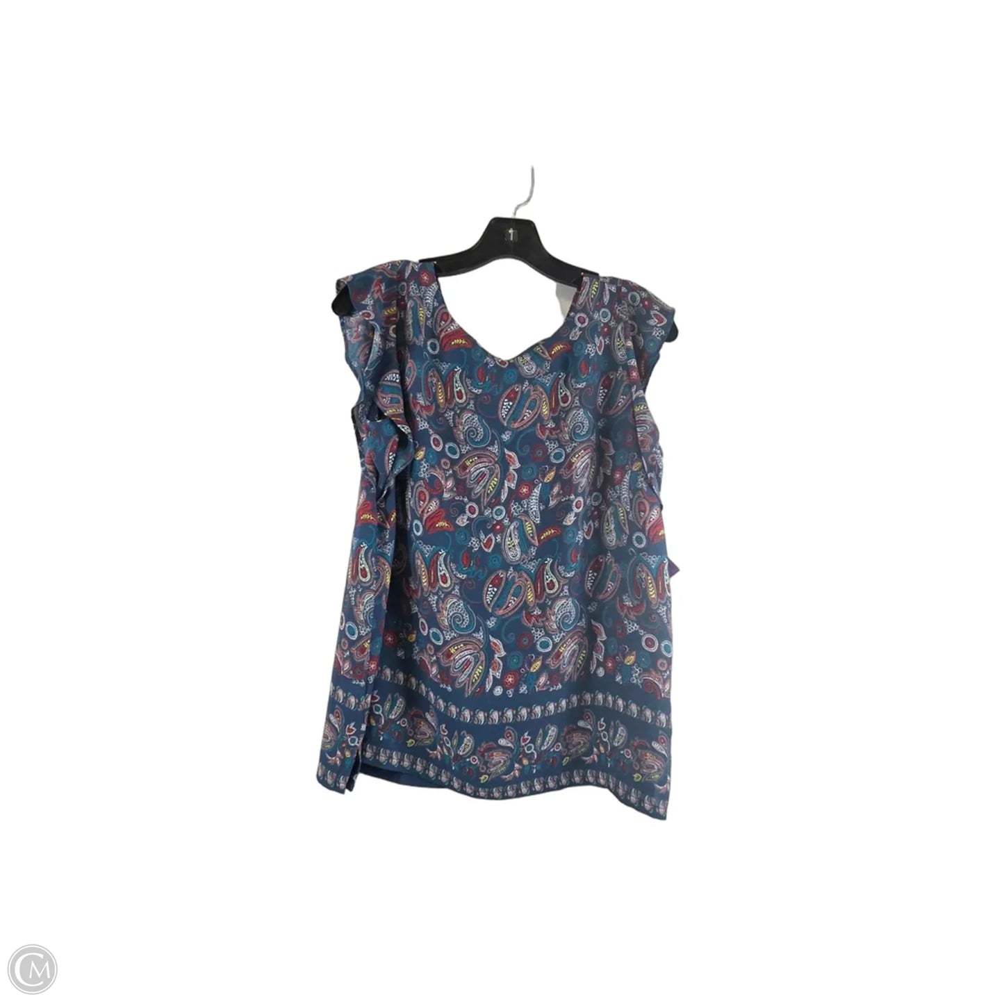 Top Short Sleeve By Loft In Paisley Print, Size: S
