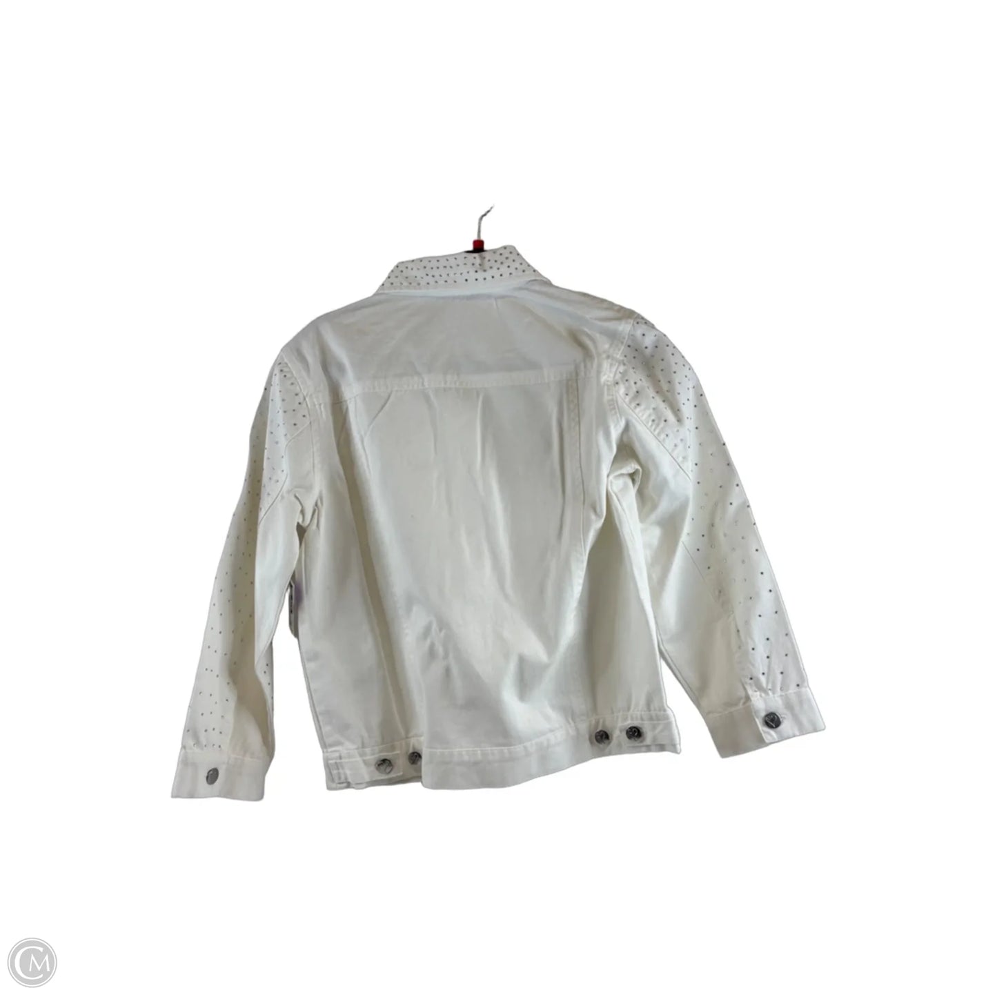 Jacket Denim By Colleen Lopez In White Denim, Size: Xs