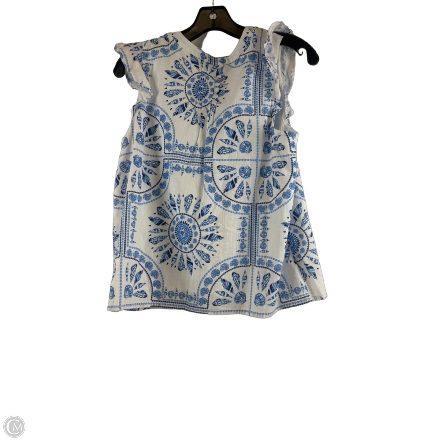 Top Short Sleeve By Vineyard Vines In Blue & White, Size: Xs