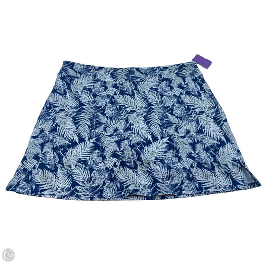 Athletic Skort By Tranquility In Blue & White, Size: 12