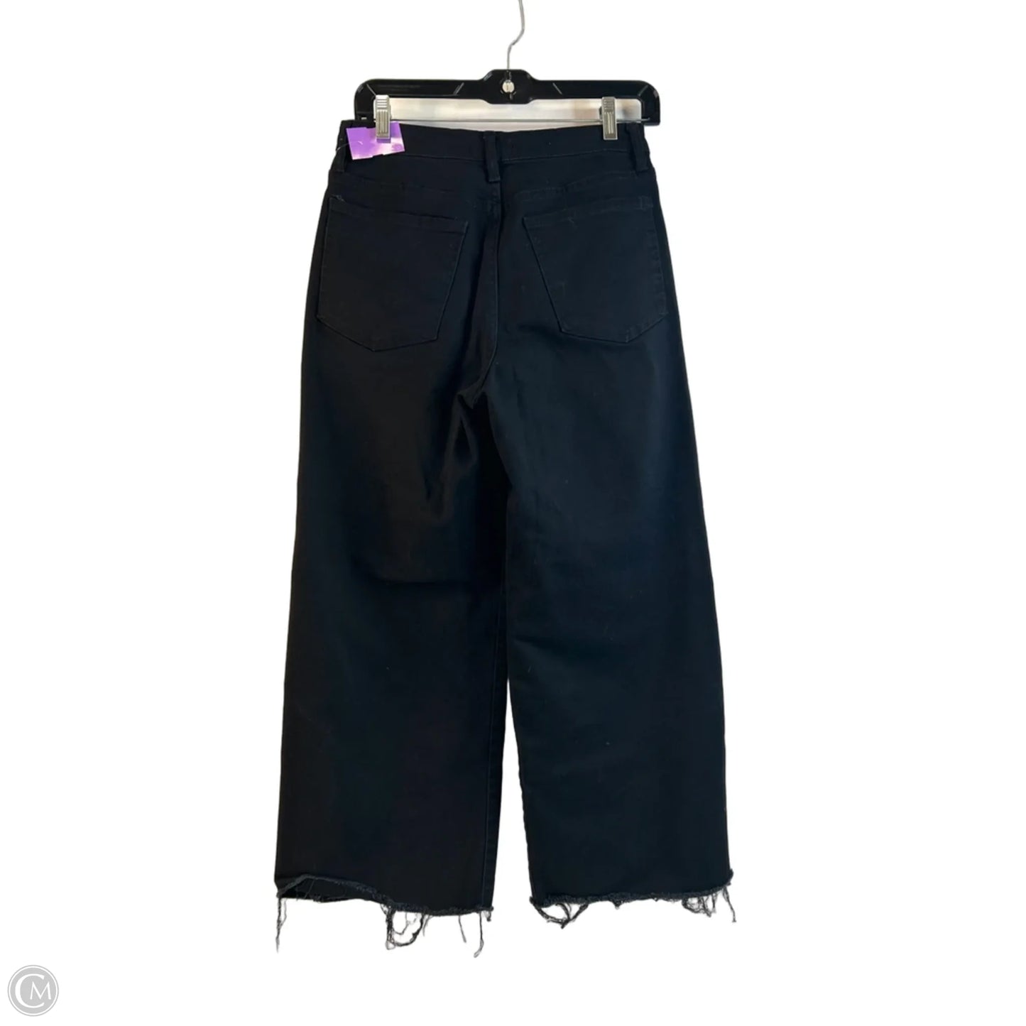 Jeans Wide Leg By Oat In Black Denim, Size: 6