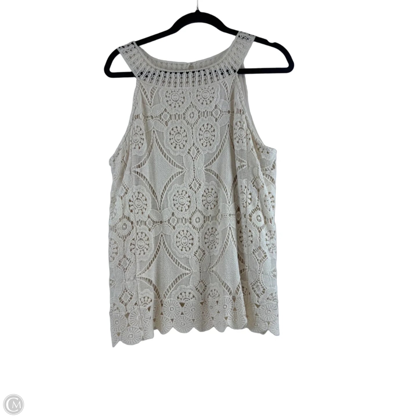 Top Sleeveless By Adiva In Beige, Size: M