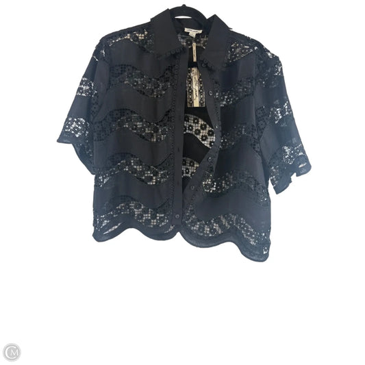 Top Short Sleeve By Ultra Pink In Black, Size: M