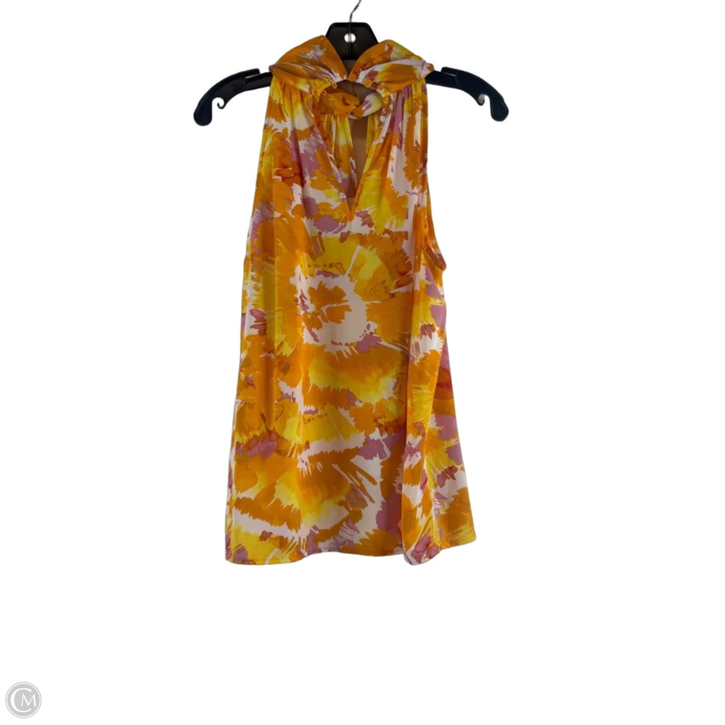 Top Sleeveless By Dr2 In Purple & Yellow, Size: L