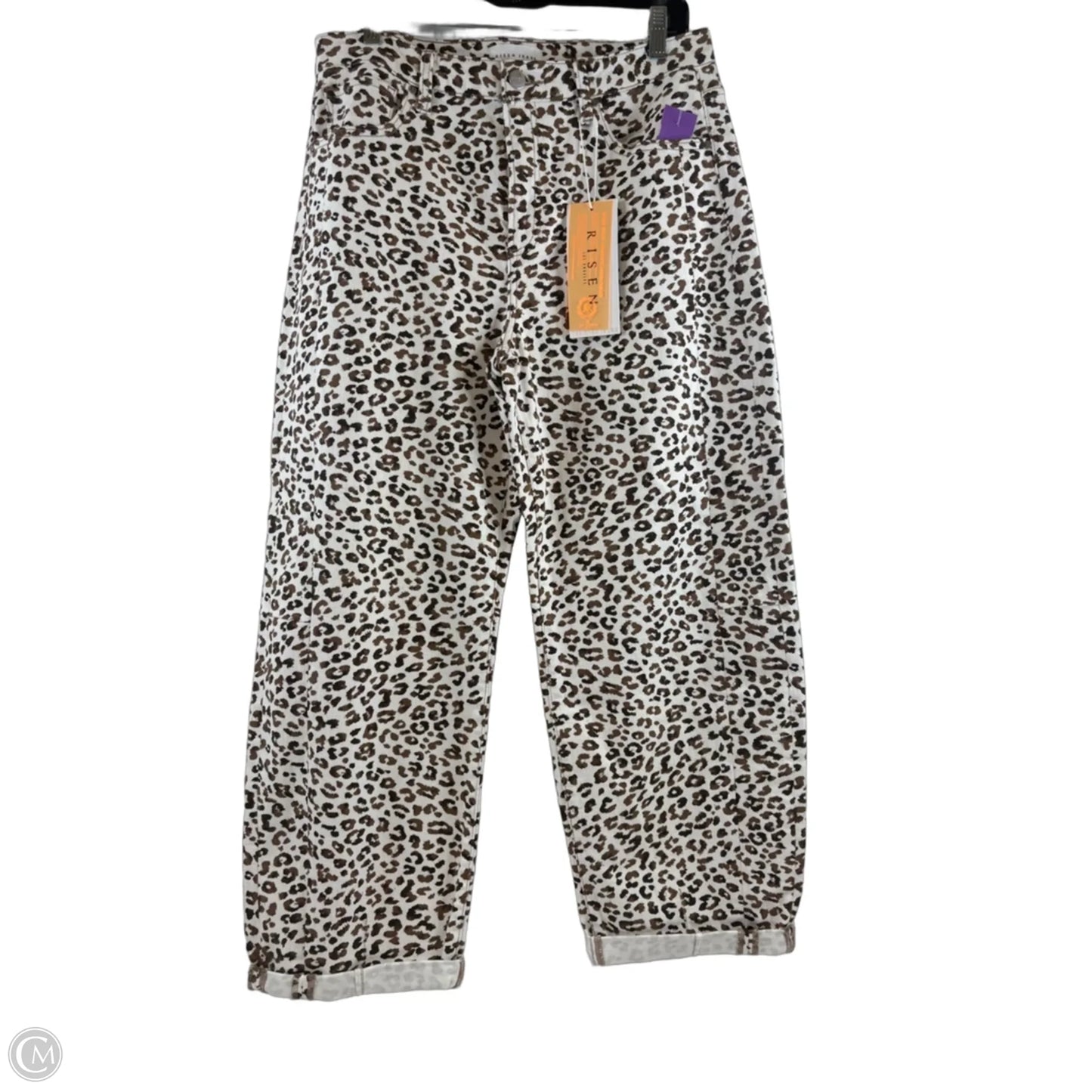 Jeans Cropped By Risen In Leopard Print, Size: 10